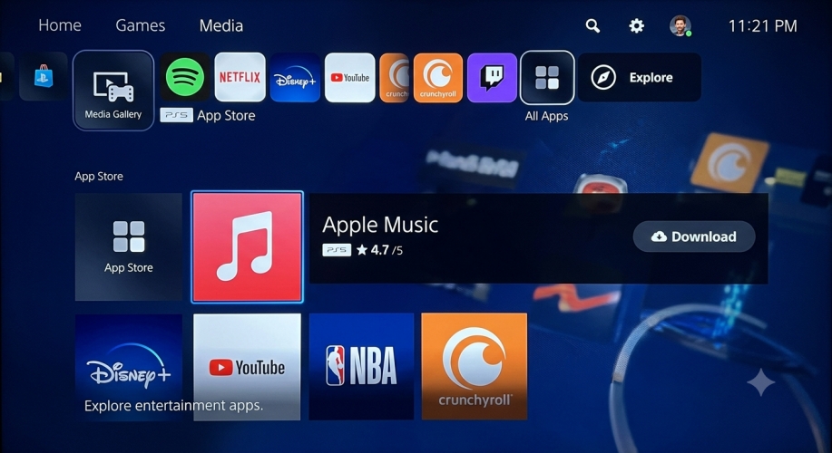 install apple music on ps5