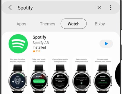 install spotify on galaxy tizen watch