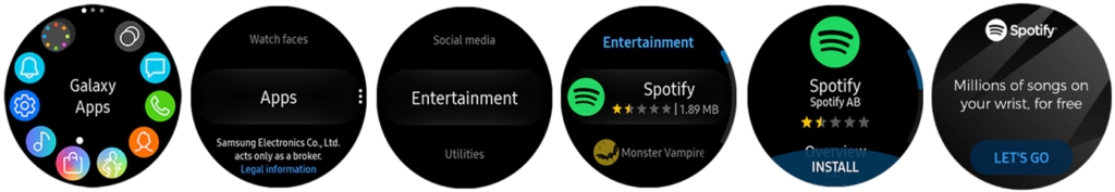 install spotify on galaxy wear os watch