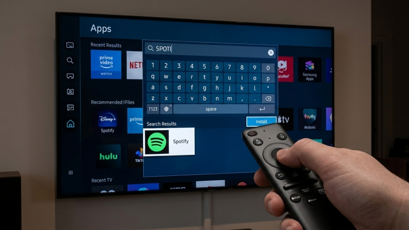 install spotify on samsung tv