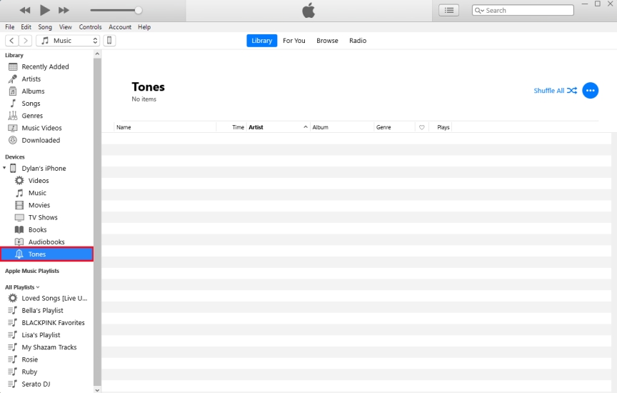 move music into ringtones