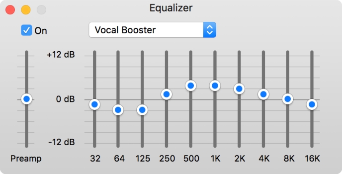 itunes equalizer