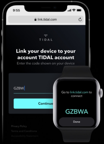 link tidal to apple watch