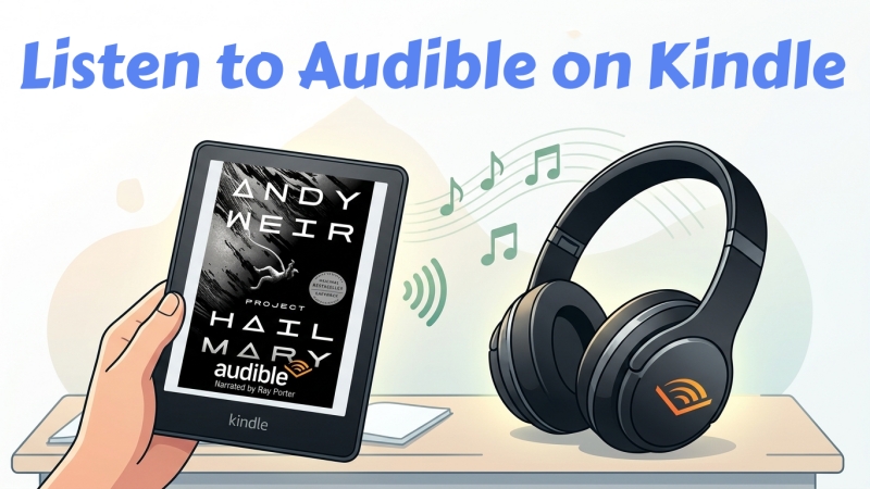 play audible on kindle