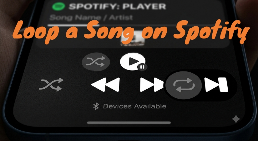 loop a song on spotify