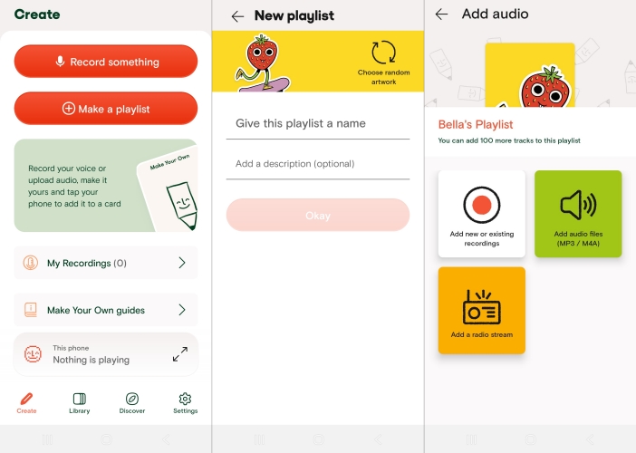 make a playlist in yoto for mobile