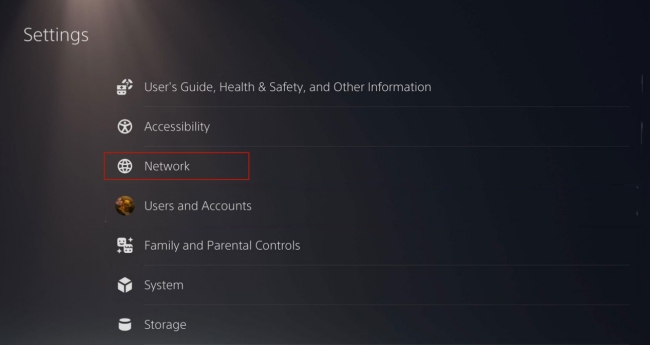 network on ps5