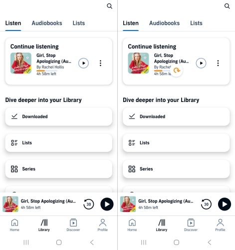 refresh audible library