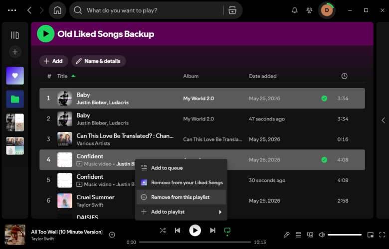 remove duplicates from spotify on computer