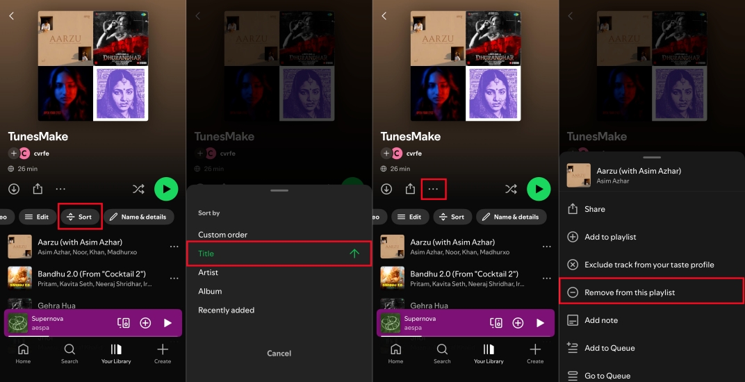 remove duplicates from spotify on phone