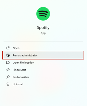 run as administrator