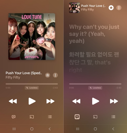 see apple music lyrics on android