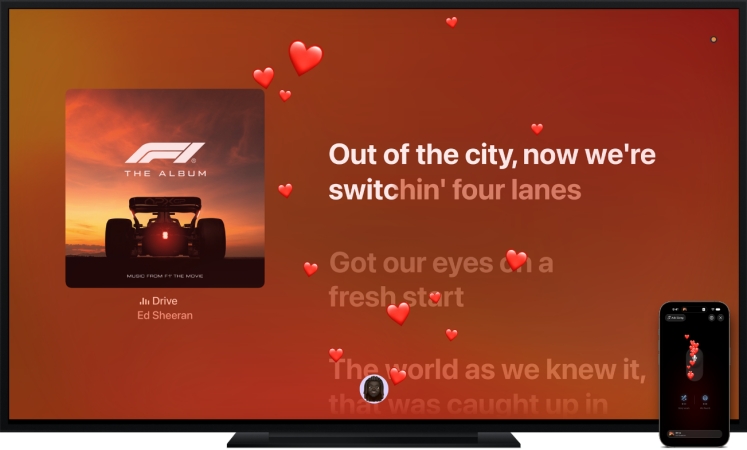 see apple music lyrics on apple tv