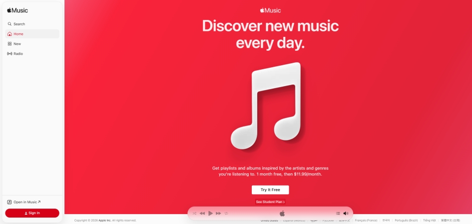 select apple music plan