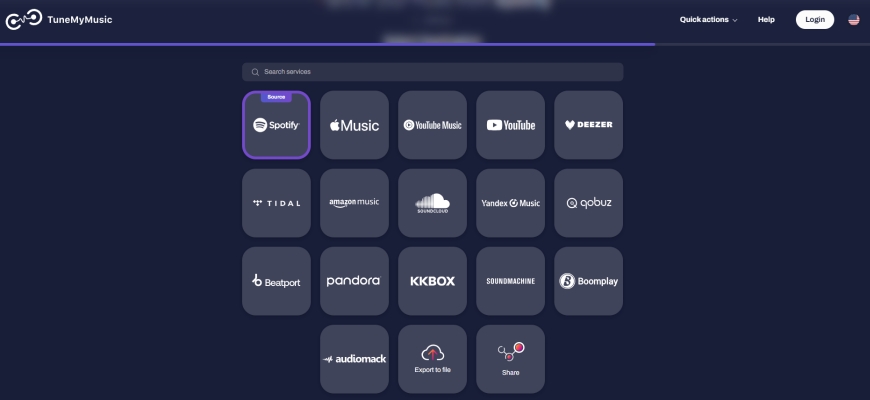 select export to files in tunemymusic