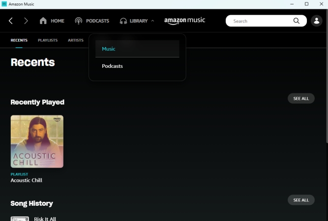 select music in amazon music