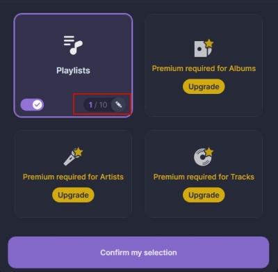 select playlist soudiiz