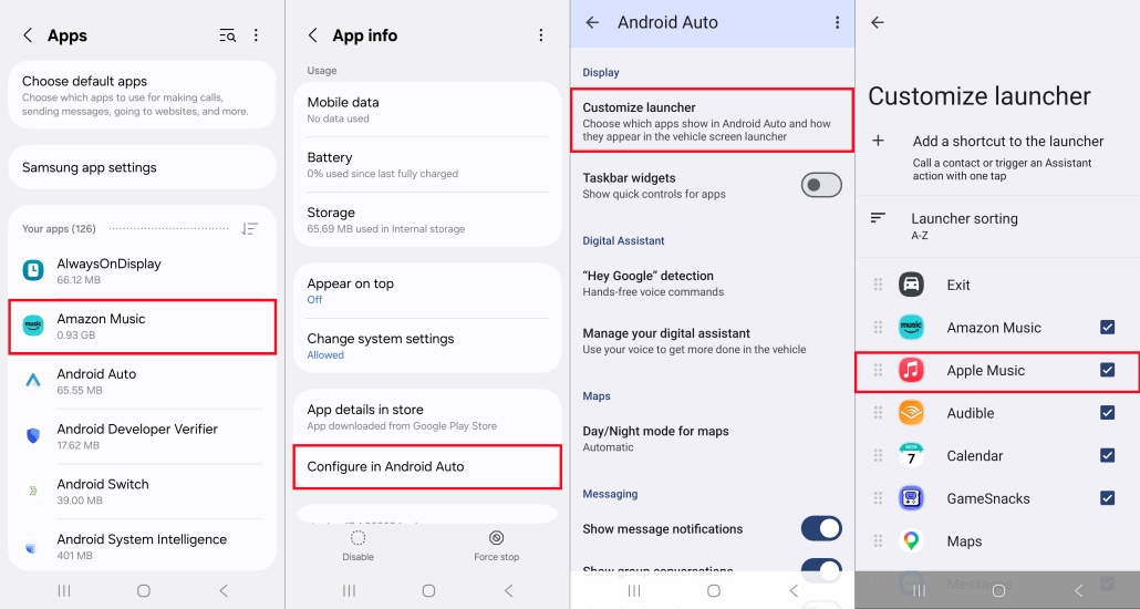 set apple music for android auto