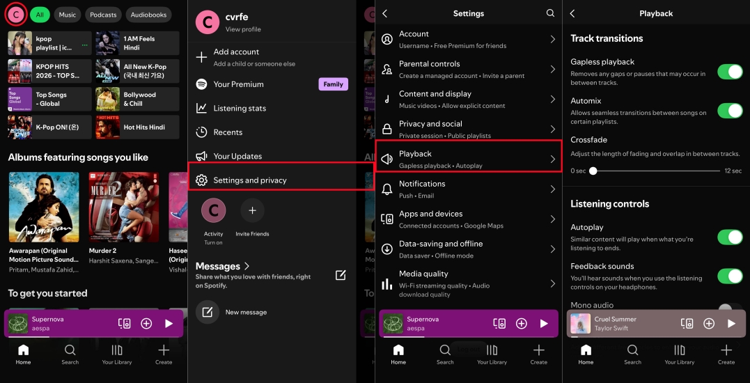set playback in spotify