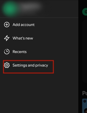 settings and privacy spotify