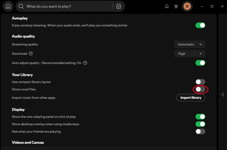 show local files on spotify for desktop