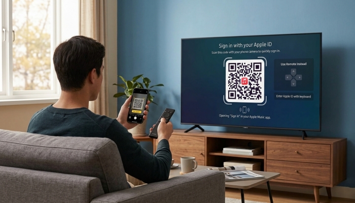 sign in apple music on samsung tv