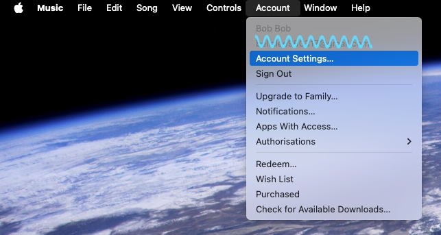 sign out apple music on mac