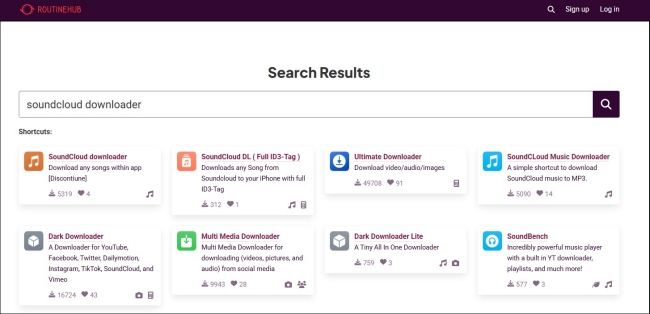 soundcluod downloader shortcuts