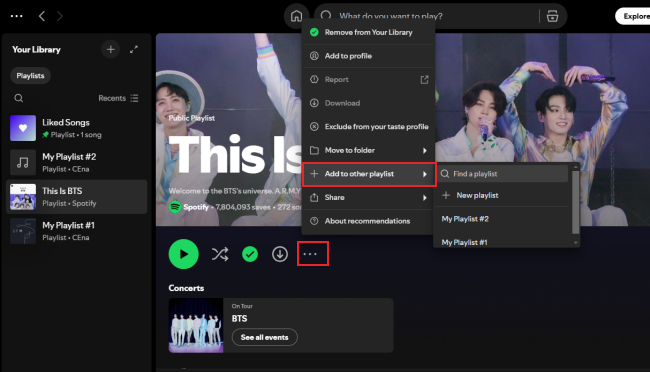 copy spotify playlist pc
