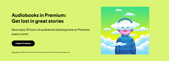 spotify audiobooks in premium