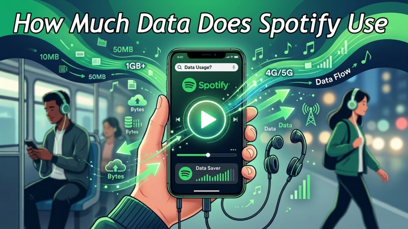 how much data does spotify take