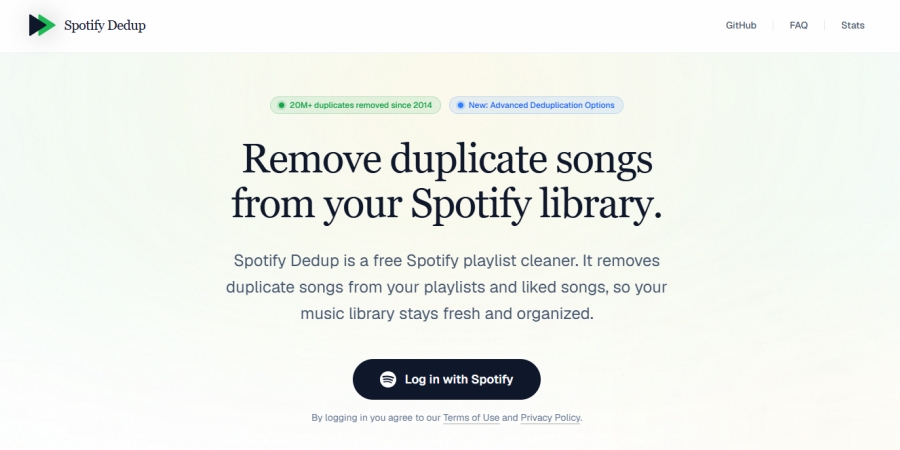 spotify dedup