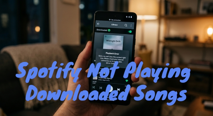 fix spotify not playing downloaded songs