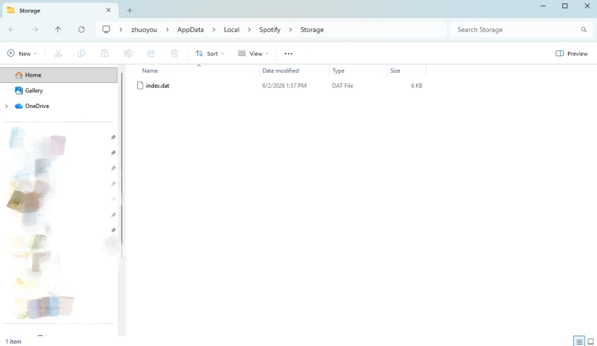 spotify storage file on windows