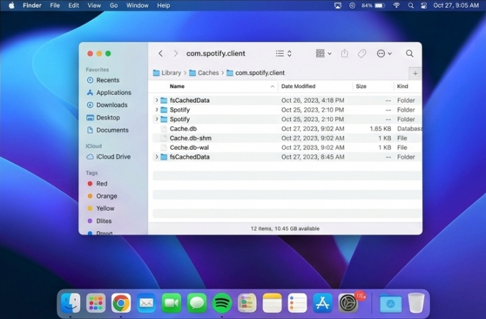spotify storage on mac