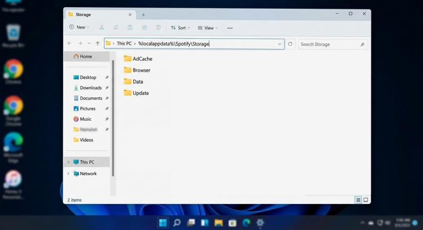 spotify storage on windows pc