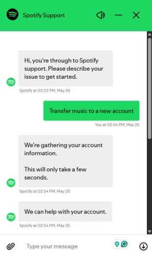 spotify support chat