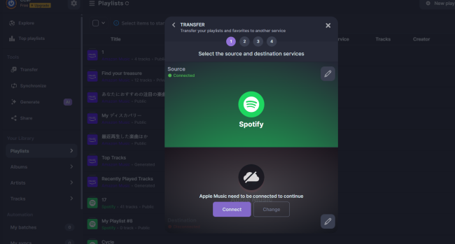 spotify to apple music soundiiz