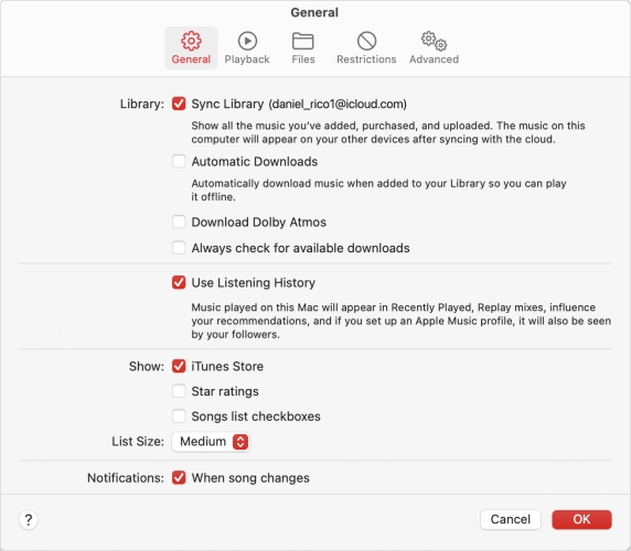turn off sync library in apple music on mac
