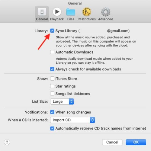 sync library in itunes on windows pc