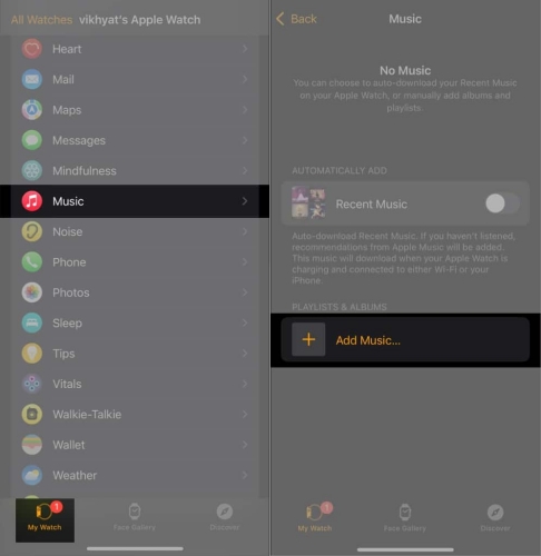 sync music to apple watch