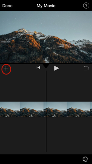 tap media in imovie