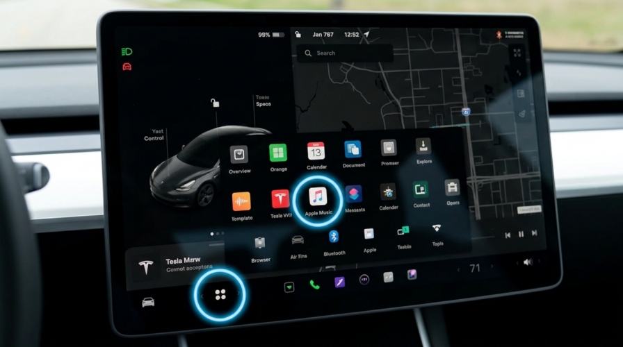 link tesla to apple music