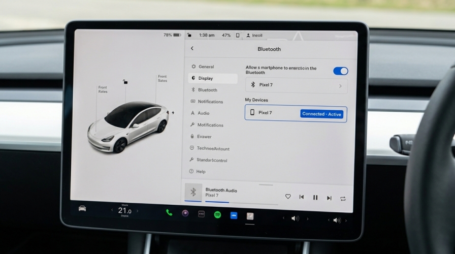 tesla bluetooth streaming audio