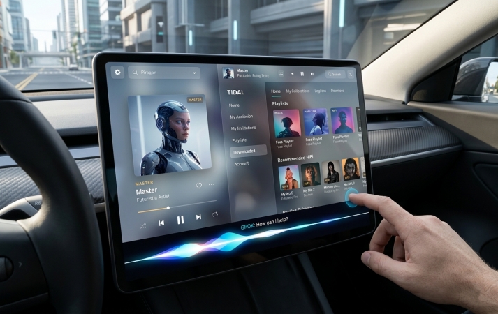 play tidal on tesla