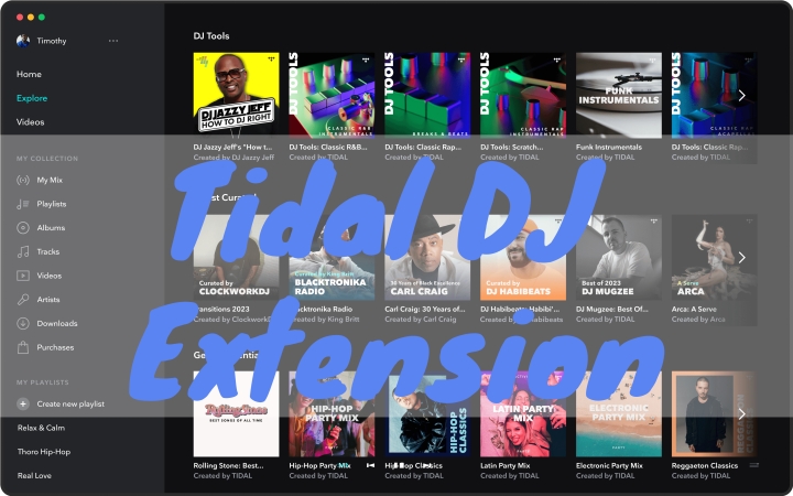 tidal dj extension