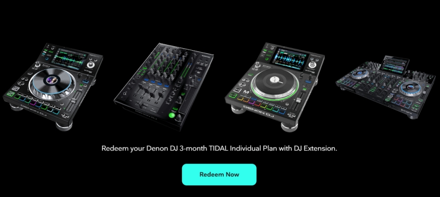 tidal free trial with denon dj