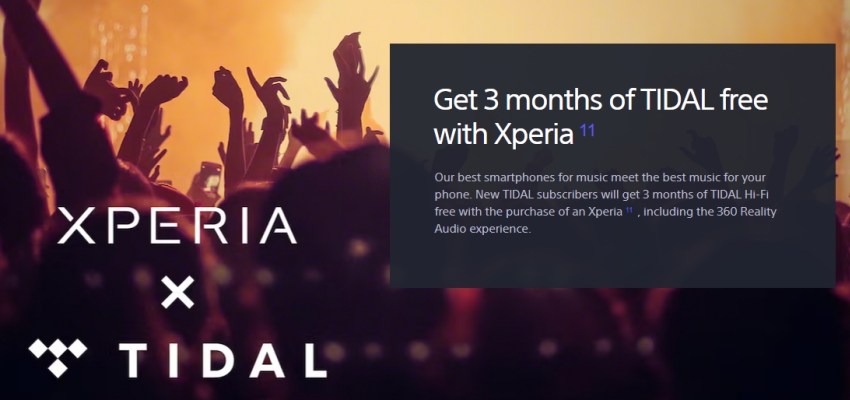 tidal free trial with sony
