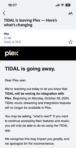 tidal left plex