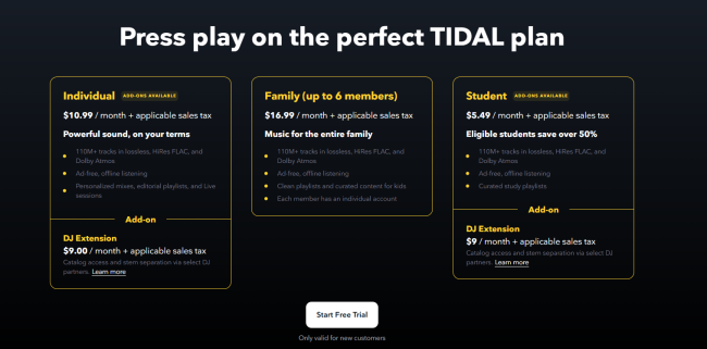 tidal plan
